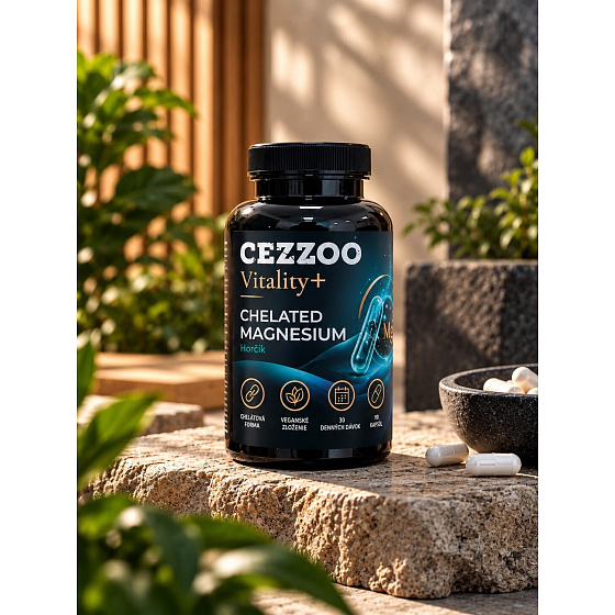 CEZZOO Vitality+ Chelated Magnesium 90 caps (Chelátový horčík)