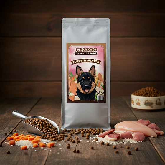 CEZZOO Premium Dog Puppy & Junior 15kg